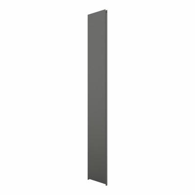 HADRIAN Pilaster: Stainless Steel, Powder-Coated, Slate, 82 in Ht, 10 in Wd - Pilasters for Bathroom Partitions