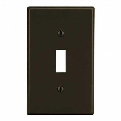 HUBBELL Wall Plate: Toggle, 1 Gang, Brown - General Purpose Wall Plates