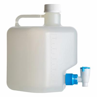 APPROVED VENDOR Carboy: 5 L, 1.32 gal, Polypropylene, 220 mm x 270 mm, Spigot - Rectangular Carboys with Spigots