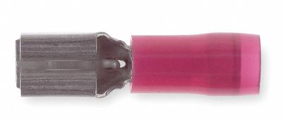 STA-KON Wire Disconnect: Female Socket, Red, Nylon, Partial Coverage - Partially Insulated Quick Disconnects