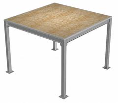 PORTA-KING Platform Mezzanine: 8 ft x 16 ft x 9 ft, Unassembled, 128 sq ft, OSB (MPN PK-816). Key specifications — Deck Material: OSB; Brand: PORTA-KING.