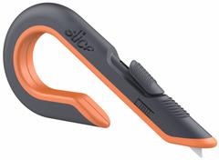 SLICE Box Cutter: 7 in Overall Lg, Ceramic Rounded Tip, Textured, Plastic, Black/Orange (MPN 10400). Key specifications — attr307837: Quick-Change; attr307830: Ceramic Rounded Tip; attr307833: Orange; attr307831: Textured; attr307832: Plastic; attr324891: SLICE.