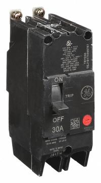 GE Molded Case Circuit Breaker: 30 A Amps, 14kA at 277/480V AC, Fixed, Lug, Any (MPN TEY230). Key specifications — Series: TEY; Max. AIR Rating: 14kA at 277/480V AC; Instantaneous Trip: Fixed; Terminal Connection: Lug; Phase Connection: Any.