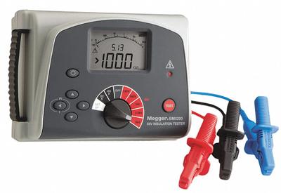 MEGGER Megohmmeter: 100 kiloohm to 1 teraohm, CAT III 600V, IP40, Digital, No Output - Standard Feature Megohmmeters