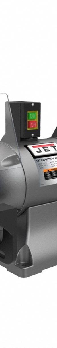 JET Bench Grinder: Fixed Speed, 2 hp, 12 in Max Wheel Dia, 1,800 RPM, 230V (MPN 578012). Key specifications — attr1086422: JET.