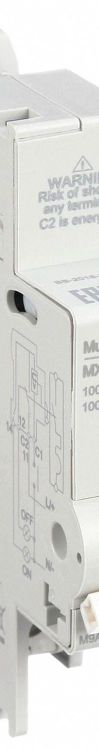 SCHNEIDER Shunt Trip Release: Shunt Trip Release, Multi-9 Circuit Breakers, 6 A Amps, OC Contact (MPN M9A26946). Key specifications — For Use With: Multi-9 Circuit Breakers; Includes: OC Contact; AC Voltage Rating: 110/415V AC; Brand: SCHNEIDER; Accessory Type: Shunt Trip Release.