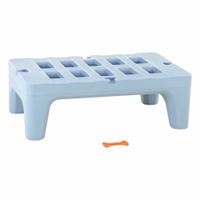 METRO Dunnage Rack: Assembled, 12 in x 22 in x 36 in, Polymer, 1,500 lb Load Capacity, Blue (MPN HP2236PDMB). Key specifications — Finish: Natural; Color: Blue; Brand: METRO; Material: Polymer; Assembled: Assembled; Resistance Properties: Antimicrobial; Bow-Tie Compatible: Yes; Included: Modular Connector.
