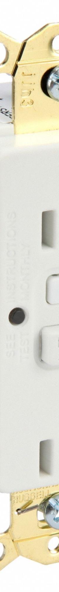 HUBBELL GFCI Receptacle: Hospital Grade Fed. Spec., Decorator Duplex, 5-20R, White, GFCI, 125V AC (MPN SNAPGF83W)