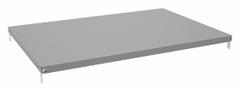 TENNSCO Shelf: 36 in Overall Wd, 24 in Overall Dp, Solid Shelf, 22 ga, Gray, 250 lb Shelf Capacity (MPN ES-24). Key specifications — attr37155: Gray; attr37156: Epoxy Coated; attr55828: (4) Shelf Clips; attr37160: Steel; attr33654: TENNSCO.