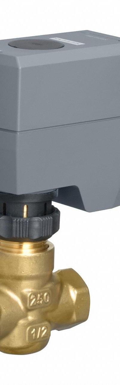 SIEMENS Hydronic Zone Valve: 0.63 Cv Flow Rate - 2-Way NPT Connection Zone Valves
