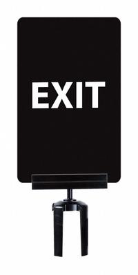 TENSABARRIER Vertical Acrylic Sign: Black, Exit/Exit Please Do Not Enter (Double Sided) Message (MPN SIGN-0711-250-33-V-S03 BRKT-HDSC-33). Key specifications — Brand: TENSABARRIER; Color: Black; Includes: Sign; Message: Exit/Exit Please Do Not Enter (Double Sided); For Use With: Bracket/Frame Holder; Material: Plastic.