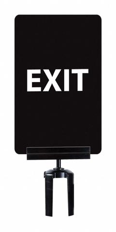 TENSABARRIER Vertical Acrylic Sign: Black, Exit/Exit Please Do Not Enter (Double Sided) Message (MPN SIGN-0711-250-33-V-S03 BRKT-HDSC-33). Key specifications — Brand: TENSABARRIER; Color: Black; Includes: Sign; Message: Exit/Exit Please Do Not Enter (Double Sided); For Use With: Bracket/Frame Holder; Material: Plastic.