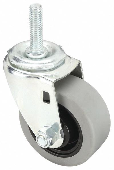 APPROVED VENDOR Stem Caster: Swivel, 3 in Wheel Dia., 1 1/4 in Wheel Wd, Polyurethane - Standard Threaded Stem Casters