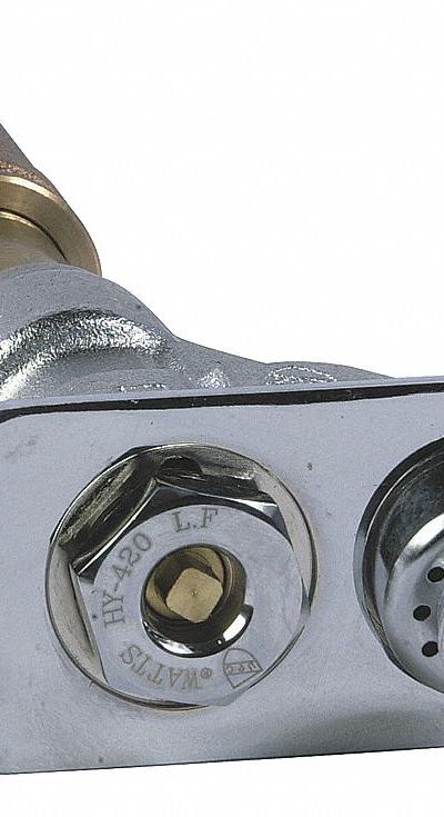 Watts Wall Hydrant: For 14 in Wall Thick, 18 3/16 in Overall Lg, Bronze, Chrome-Plated - Watts Wall Hydrants