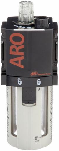 ARO Compressed Air Lubricator: Mist, 3/8 in NPT, 105 cfm, 150 psi Max Op Pressure, 125°F Max Op Temp (MPN L36231-100). Key specifications — attr111774: Aluminum; attr111402: 1500; attr111761: ARO.