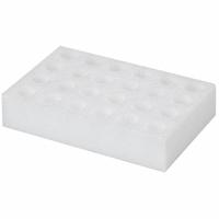 Tube Rack: Foam, White, (24) Tubes, 24 Compartments (MPN 1681). Key specifications — Material: Foam; Color: White; Product Type: Vial Rack; Total Holding Capacity: (24) Tubes; Brand: SPEX SAMPLEPREP.