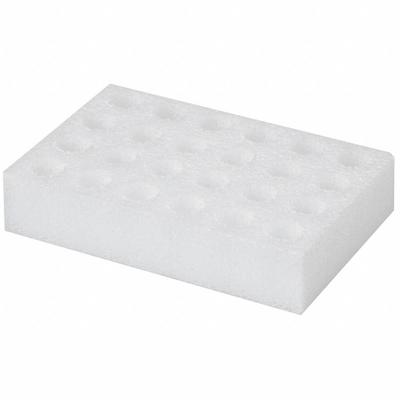 SPEX SAMPLEPREP Tube Rack: Foam, White, (24) Tubes - Lab Storage Racks