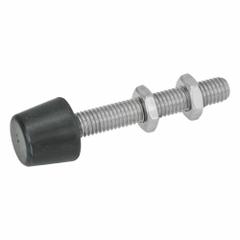 JW WINCO Toggle Clamp Spindle Assembly: Neoprene Tip / Stainless Steel Screw, M8, 68 mm Lg (MPN 708.1-M8-68-A-NI). Key specifications — Brand: JW WINCO; Material: Neoprene; Body Material: Stainless Steel; Thread Size: M8; Includes: Hex Nut; Compatible with Series: GN 801; Spindle Construction: Neoprene Tip / Stainless Steel Screw.