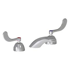 CHICAGO FAUCETS Low Arc Bathroom Faucet: 404, Cast Brass, Polished Chrome Finish, 0.5 gpm Flow Rate (MPN 404-E70-317ABCP). Key specifications — Includes: Mounting Hardware; Brand: CHICAGO FAUCETS; Series: 404.