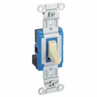 HUBBELL Wall Switch: Toggle Switch, Single Pole, Maintained, Ivory, 120/277V AC, 15 A (MPN SNAP1201I). Key specifications — Illuminated: No; Voltage Rating: 120/277V AC.