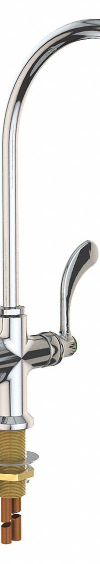 INSTOCK Laboratory Faucet: Faucet, Single-Post, For Cold Water/Hot Water Media, 2 Handles, 1 Outlets (MPN GRL412-8-BH). Key specifications — Brand: INSTOCK; Color/Finish: Chrome; Inlet Connection Type: IPS; Index Text: CW; Product Type: Faucet; Index Color: Red; Flow Pattern: Inline.