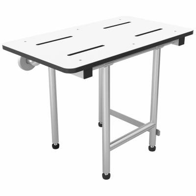 WINGITS Shower Bench: Phenolic/Stainless Steel, 24 in Max. Seat Wd - Shower Benches & Seats