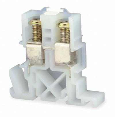 SQUARE D Terminal Block: DIN Rail Mounting Type, Screw Clamp Wire Termination - Pass-Through Blocks