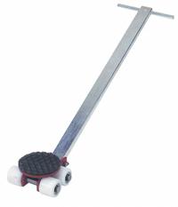 GKS-PERFEKT Machine Roller: 4,400 lb, 4 in Deck Ht, 6 3/4 in L x 6 3/4 in W, (4) Rollers, Swivel (MPN 3-10205). Key specifications — attr1344324: Rubber Padded; attr1344335: Pulling Handle with Tow Eye; attr1344360: GKS-PERFEKT; attr1344361: Red.