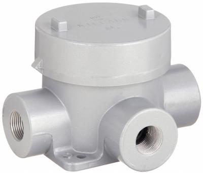 HUBBELL KILLARK Conduit Outlet Body: Aluminum, GE, 1 1/4 in Trade Size, T Body - T Round Body - Tee Type