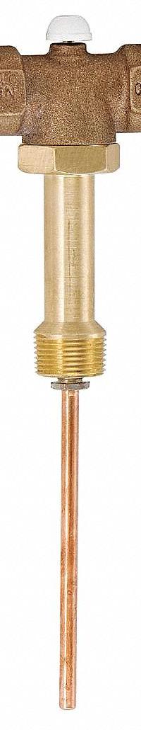 WATTS Automatic Temperature Gas Shutoff Valve: FNPT x FNPT, 1/2 in x 1/2 in Connection Size (MPN LFLLL210-5-M2). Key specifications — Brand: WATTS; Body Material: Copper Silicon Alloy.