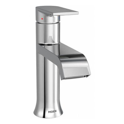 GENTA Low Arc Bathroom Faucet: Gena, Brass, Chrome Finish, 1.2 gpm Flow Rate - Single-Post Handle Bathroom Faucets