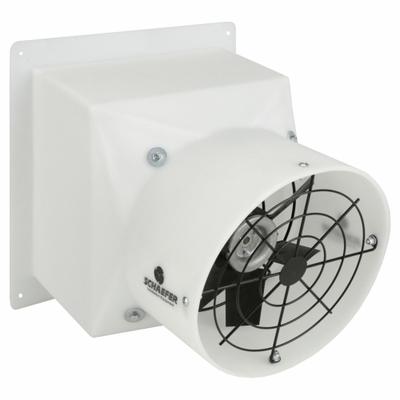 SCHAEFER Agricultural Exhaust Fan: Direct Drive, 12 in Blade, 1/3 hp, Totally Enclosed Air Over - Direct-Drive Cylinder Exhaust Fans