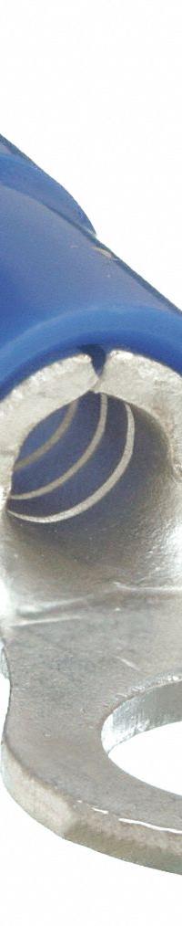 GRAINGER Ring Terminal: Blue, Vinyl Insulation, #10 Stud Size, 16 AWG to 14 AWG Wire Sizes, 600 V (MPN 4FRH7). Key specifications — attr1308027: GRAINGER; attr1356587: Funnel Entry.