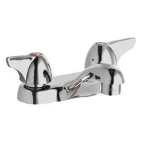 CHICAGO FAUCETS Low Arc Bathroom Faucet: 802, Cast Brass, Polished Chrome Finish, 2.2 gpm Flow Rate (MPN 802-V1000ABCP). Key specifications — Includes: Mounting Hardware; Brand: CHICAGO FAUCETS; Series: 802.