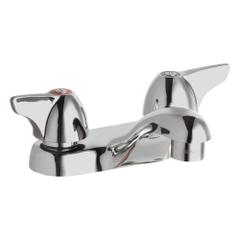 CHICAGO FAUCETS Low Arc Bathroom Faucet: 802, Cast Brass, Polished Chrome Finish, 2.2 gpm Flow Rate (MPN 802-V1000ABCP). Key specifications — Includes: Mounting Hardware; Brand: CHICAGO FAUCETS; Series: 802.