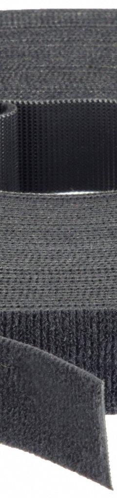 VELCRO BRAND Hook-and-Loop Cable Tie Roll: 75 ft Lg, 2 in Wd, 50 lb Tensile Strength, Black (MPN 189661). Key specifications — Color: Black; Material: Nylon; Brand: VELCRO BRAND.