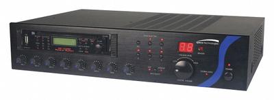 SPECO TECHNOLOGIES Amplifier: Auxiliary (1/8 in)/RCA/XLR Output, 25V/70V, 115V AC - Audio Amplifiers