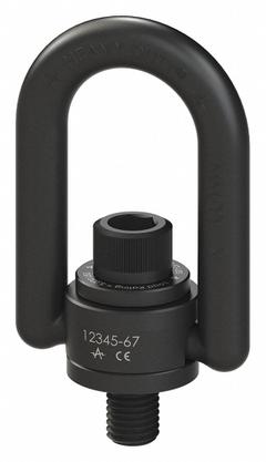 ADB HOIST RINGS Hoist Ring: Pivot/Swivel, Black Oxide-Coated Steel, 1/2"-13, Max. 2,500 lb (MPN 33512). Key specifications — attr994472: ADB HOIST RINGS; attr994492: 1/2"-13; attr998493: Lifting.