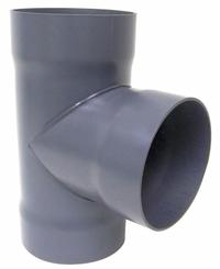 Duct Tee: PVC, For 12 in Duct Dia, 22 3/4 in Overall Lg, 12 3/4 in Inlet Dia, 12 3/4 in Outlet Dia (MPN PVCT12). Key specifications — Brand: PLASTIC SUPPLY.