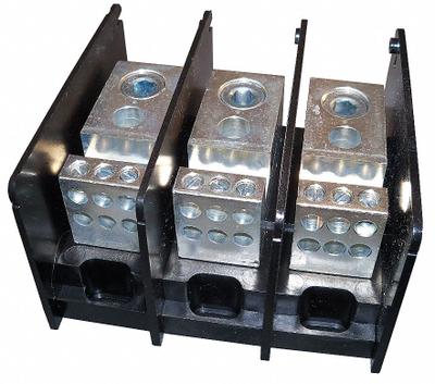 MERSEN Power Distribution Block: Open, Lug, Lug - Open Blocks with Lugs