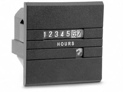 TRUMETER Hour Meter: Hour Meters, Front Panel Mounting, Analog, 2 1/4 in x 2 in