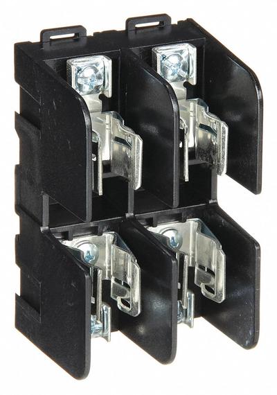 MERSEN Fuse Block: Open Block Design, 2 Pole, 600 V AC, Pressure Plate - Fuse Blocks for UL Class J Fuses