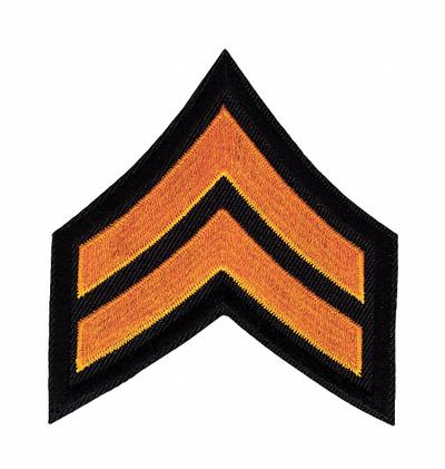 HEROS PRIDE Embroidered Patch: CPL, 3 in, Black/Gold, Polyester/Rayon, Rank Insignia - Embroidered Insignia