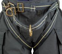 GEMTOR Rescue Harness: II, Kevlar, 36 in Waist Size (Min), 50 in Waist Size (Max) (MPN 544FR-2). Key specifications — Brand: GEMTOR; Standards: NFPA 1893; Hardware Material: Steel; Webbing Materials: Kevlar; Back D-Ring: No; Class: II; Color: Black; Front D-Ring: No.