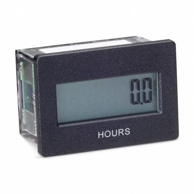 TRUMETER Hour Meter: Hour Meters, Front Panel Mounting, Digital, 1 5/8 in x 1 1/8 in