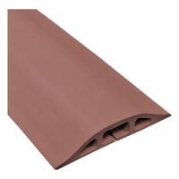Cable protector: 1 Channels, 3 1/4 in Overall Wd, 3/4 in Overall Ht, 5 ft Lg, Rubber, Brown (MPN D-2-5-BN). Key specifications — Color: Brown; Brand: ELECTRIDUCT.