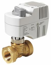 Threaded Globe Valve: 2.5 Cv Flow Rate, 2-Way, 1/2 in Female NPT, Spring Return, NO, On/Off Signal (MPN 243-00211). Key specifications — Actuator Voltage: 24V AC; Manufacturer Part Number: 243-00211; Brand: SIEMENS.