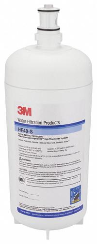 3M WATER FILTRATION PRODUCTS Quick-Connect Water Filter: 0.2 micron, 2.5 gpm, 14 1/2 in Overall Ht (MPN 5613305). Key specifications — Product Type: Quick-Connect Water Filter; Filter Media: Prefilter Wrap; Brand: 3M WATER FILTRATION PRODUCTS; Reduces: Chlorine Taste.