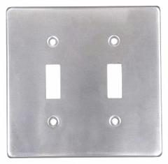 HUBBELL KILLARK Weatherproof Cover: Copper-Free Aluminum, FD/FS, Toggle Switches, 2 Gangs, 3R, Gray (MPN 2FT). Key specifications — Brand: HUBBELL KILLARK; Color: Gray; Compatible with Product Type: Toggle Switches; Compatible with Series: FS; Mounting Orientation: Vertical.