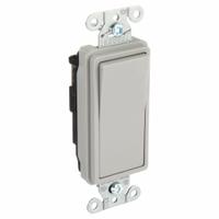 HUBBELL Wall Switch: Rocker Switch, Single Pole, Maintained, Gray, 120/277V AC, 15 A (MPN DS115GY). Key specifications — Illuminated: No; Voltage Rating: 120/277V AC.